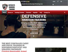 Tablet Screenshot of defensivehandguntraining.com